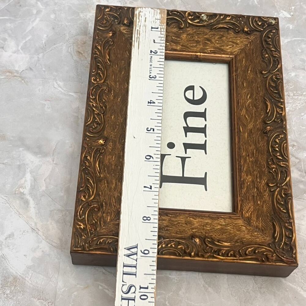 Ornate Vintage-Style Picture "Fine" Framed Word Art 6.5" x 9" - Picture 9 of 10